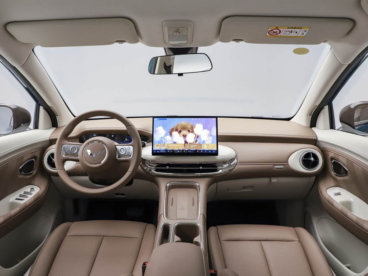 Interior of a HAESIN electric vehicle with digital instrument cluster